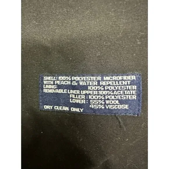 Ralph Lauren Blue Label Vintage Double-Breasted Unisex Trench Coat EUC Black 40R - Picture 10 of 10